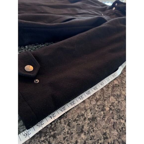 Perry Ellis Men's Black Wool Blend Overcoat Size M Stand-Up Collar - Picture 15 of 15